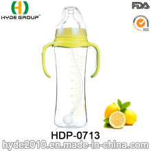 Biberon d&#39;alimentation en plastique de bébé de cou standard sans BPA (HDP-0713)